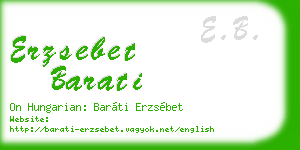 erzsebet barati business card