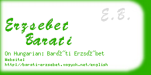 erzsebet barati business card